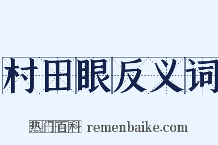 村田眼反义词是什么意思的图片